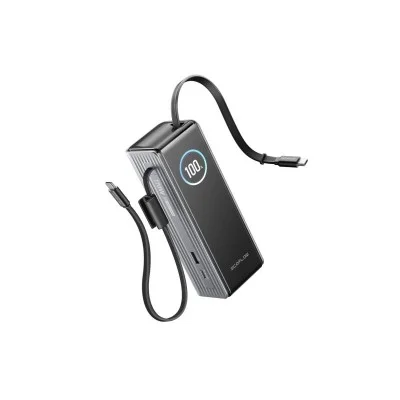 Ecoflow rapid power bank (25,000mah, 170w, 100w built-in and retractable cables) - Silver
